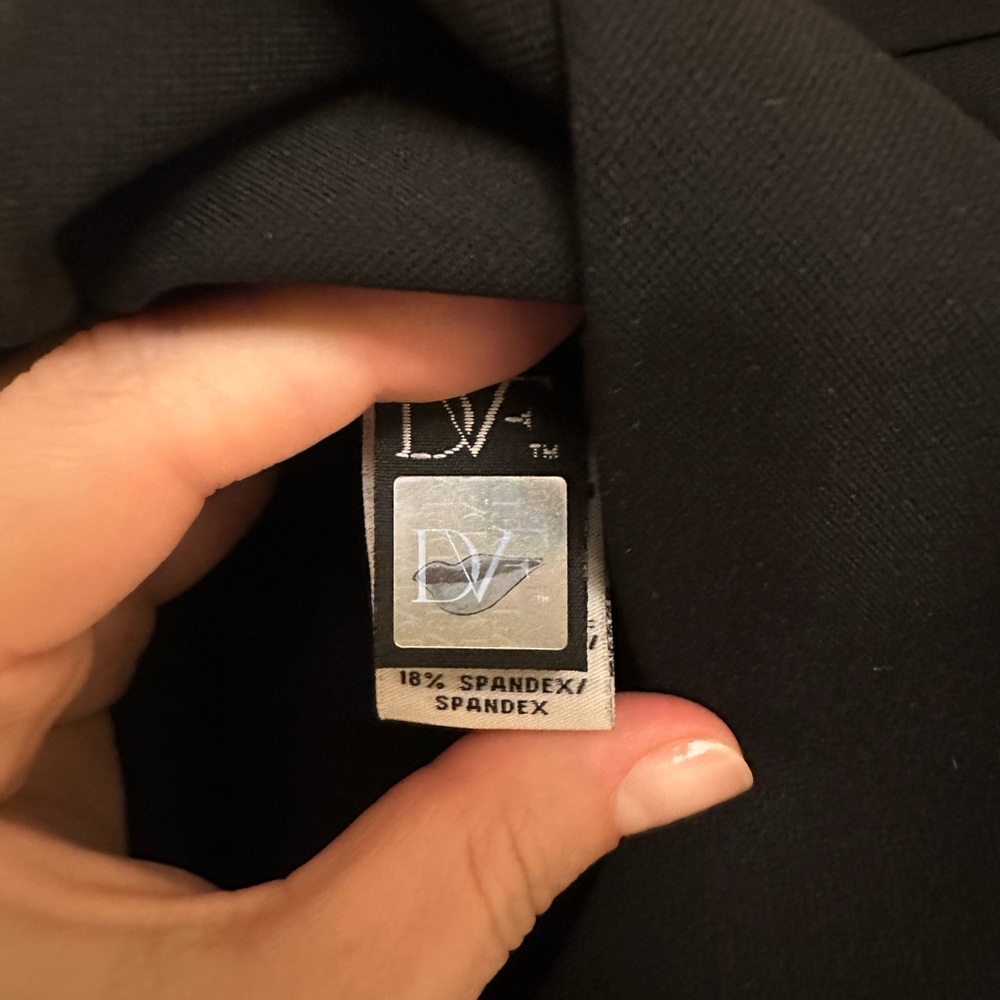 Diane Von Furstenberg Jeannie sleeveless black leather combo mini dress - Picture 7 of 7